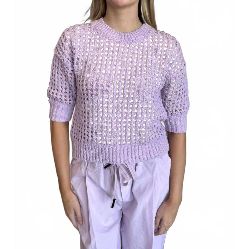NEW STATESIDE puff sleeve sweater in lilac mist